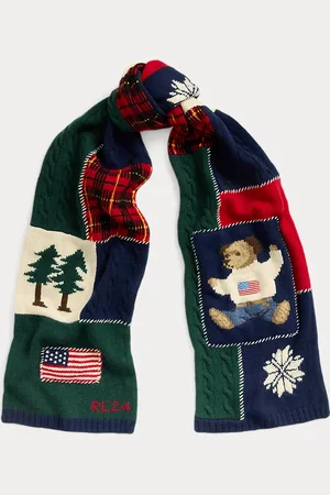 Ralph Lauren Multi-Patchwork Wool-Blend Scarf