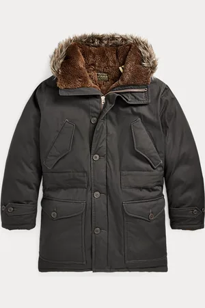 Ralph Lauren Faux Fur-Trim Oilcloth Parka