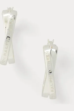 Ralph Lauren Sterling Twisted Hoop Earrings