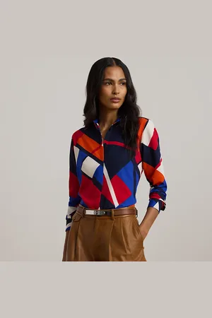 Ralph Lauren Classic Fit Print Crepe Shirt