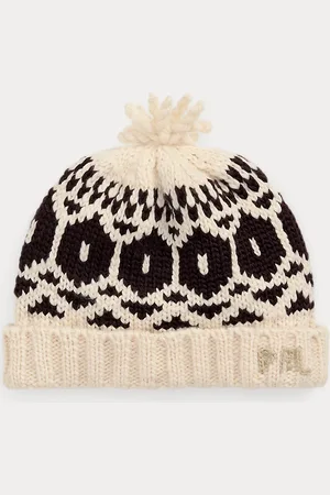 Ralph Lauren Wool Snowflake Pom-Pom Beanie