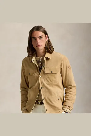 Ralph Lauren Reversible Suede-Taffeta Shirt Jacket