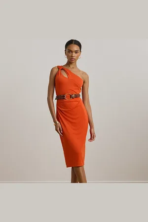 Ralph Lauren Jersey One-Shoulder Cocktail Dress