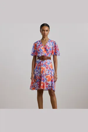 Ralph Lauren Petite - Floral Crinkle Georgette Surplice Dress