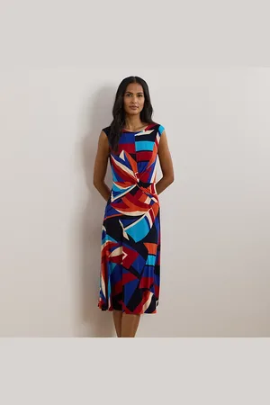 Ralph Lauren Print Twist-Front Jersey Dress