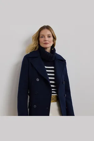 Ralph Lauren Wool-Blend Twill Peacoat