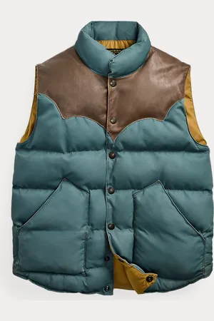 Ralph Lauren Leather-Yoke Quilted Gilet