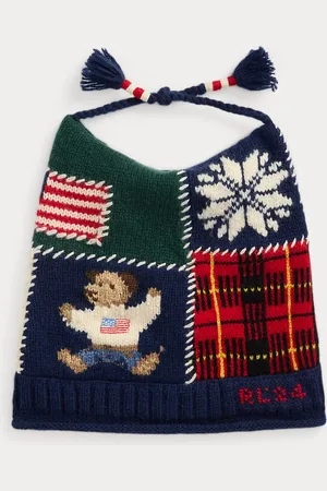 Ralph Lauren Polo Bear Tassel Patchwork Hat