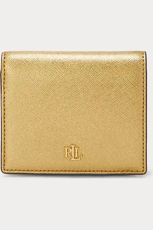 Ralph Lauren Crosshatch Leather Compact Wallet