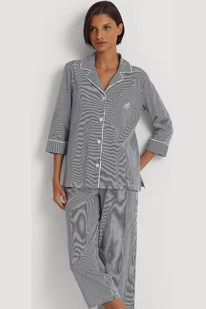 Ralph Lauren Striped Cotton Jersey Capri Sleep Set