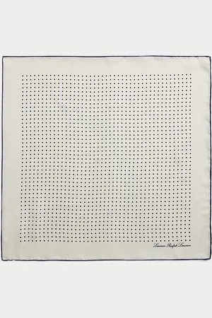 Ralph Lauren Polka-Dot Silk Twill Square Scarf