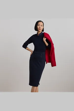 Ralph Lauren Petite - Ponte Sailor Pencil Skirt