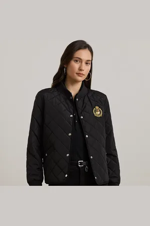 Ralph Lauren Crest-Patch Quilted Bomber Jacket