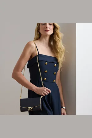 Ralph Lauren Two-Tone Leather Medium Adair Crossbody