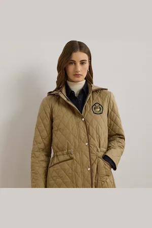 Ralph Lauren Crest-Patch Quilted Hooded Jacket