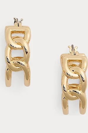 Ralph Lauren Plated Link Hoop Earrings