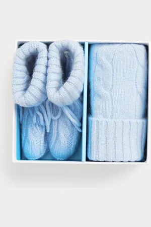 Ralph Lauren Cashmere Beanie & Bootie Set