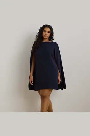 Ralph Lauren Curve - Cape Georgette Cocktail Dress