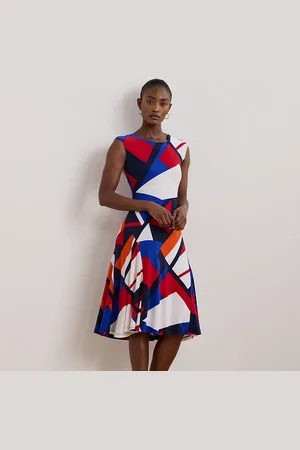 Ralph Lauren Print Stretch Jersey Dress