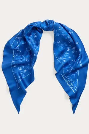 Ralph Lauren Floral Silk Twill Diamond Scarf