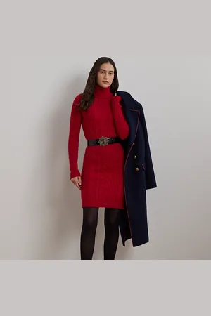 Ralph Lauren Wool-Cashmere Roll Neck Jumper Dress