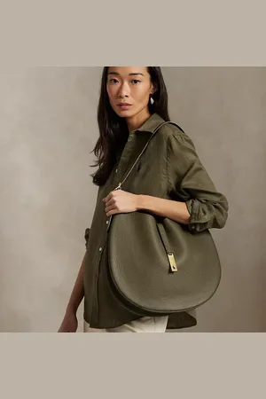 Ralph Lauren Polo ID Leather Large Shoulder Bag