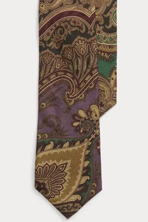 Ralph Lauren Paisley Cashmere-Silk Tie