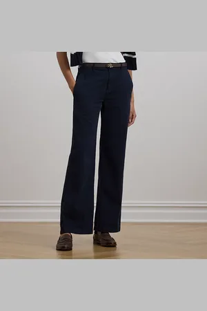 Ralph Lauren Cotton Twill Wide-Leg Trouser