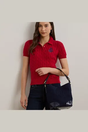 Ralph Lauren Canvas-Leather Medium Witley Bucket Bag
