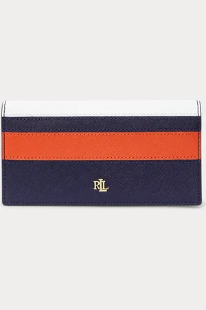 Ralph Lauren Crosshatch Leather Slim Wallet