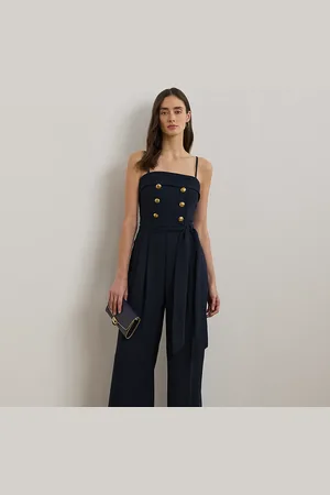 Ralph Lauren Satin & Crepe Strapless Jumpsuit