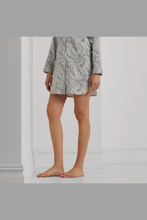 Ralph Lauren Paisley Cotton-Blend Sateen Sleep Shirt