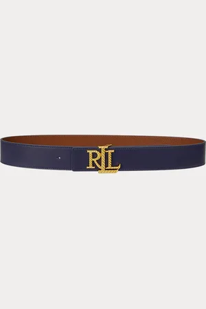 Ralph Lauren Logo Reversible Leather Wide Belt