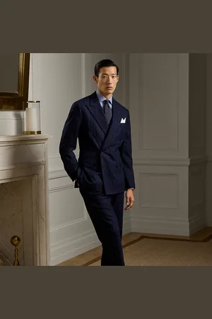 Ralph Lauren Kent Hand-Tailored Chalk-Stripe Suit