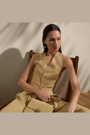Ralph Lauren Jaiden Silk-Linen Twill Waistcoat
