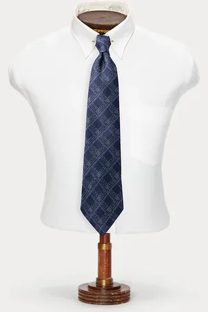 Ralph Lauren Handmade Plaid Silk Jacquard Tie