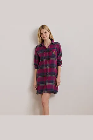 Ralph Lauren Plaid Herringbone Twill Sleep Shirt