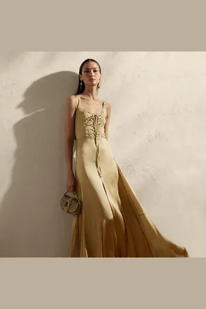 Ralph Lauren Julie Silk Charmeuse Evening Dress