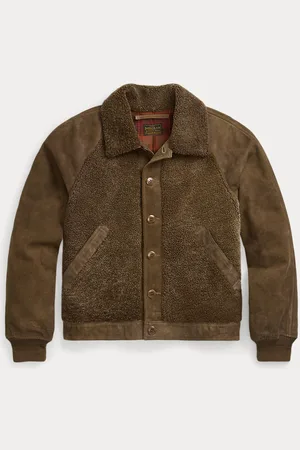 Ralph Lauren Shearling-Panelled Roughout Suede Jacket