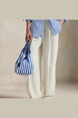 Ralph Lauren Polo Play Striped Canvas Tote