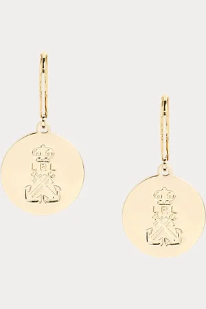 Ralph Lauren Plated Logo Drop Earrings