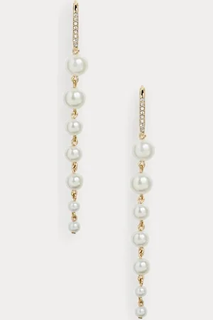 Ralph Lauren Plated Faux-Pearl Linear Earrings