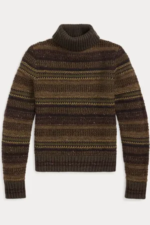 Ralph Lauren Striped Wool Roll Neck Jumper