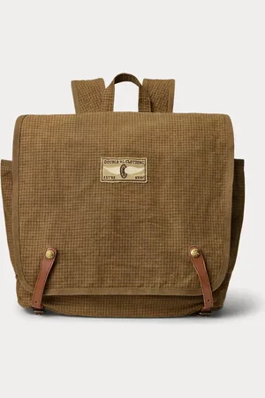 Ralph Lauren Leather-Trim Oilcloth Backpack
