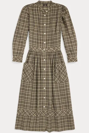 Ralph Lauren Checked Cotton Dobby Dress