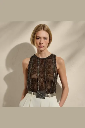 Ralph Lauren Niccola Embellished Sleeveless Blouse