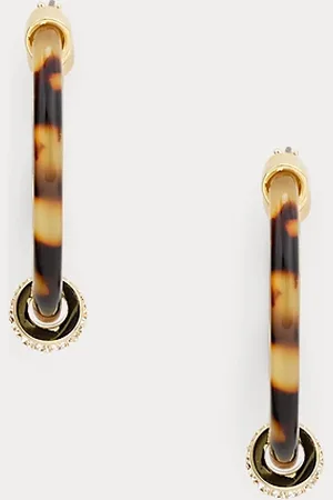 Ralph Lauren Pav?? Tortoiseshell Hoop Earrings