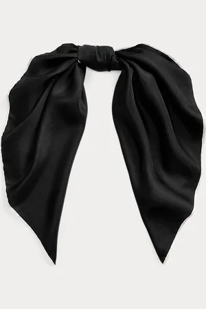 Ralph Lauren Two-Tone Logo Silk Twill Square Scarf