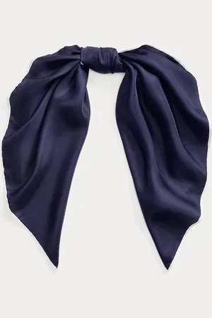 Ralph Lauren Two-Tone Logo Silk Twill Square Scarf