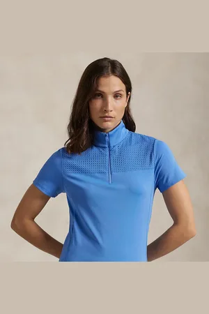 Ralph Lauren Paneled Quarter-Zip Short-Sleeve Shirt